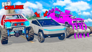 GTA 5 - ЖЕСТЬ ВЫПАЛ НОВЫЙ БИГФУТ И ТЕСЛА КИБЕРТРАК ! КАК ТАКОЕ ВОЗМОЖНО! - БИТВА РАНДОМА В ГТА 5 ОНЛАЙН