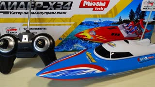 Лучший КАТЕР на радиоуправлении ЛИДЕР-Х34 Mioshi Tech Распаковка и Видео Обзор и Отзыв
